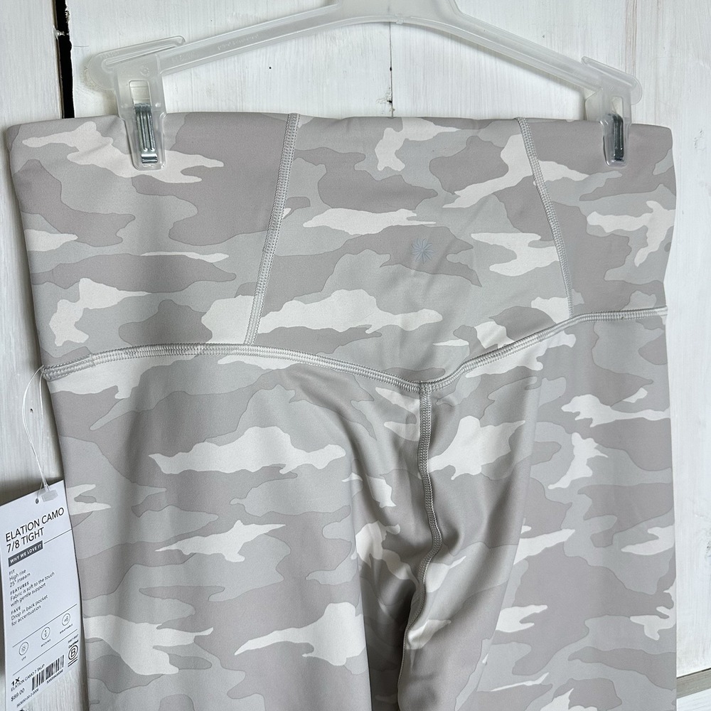 NEW Athleta Elation Camo 7/8 Tight Taupe Sz 1X, High Rise, UPF, Moisture Wicking - Picture 5 of 7